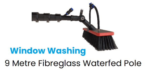 9-metre-fibreglass-pole.png Window Cleaning Equipment 9 Metre Fibreglass Window Cleaning Waterfed Pole