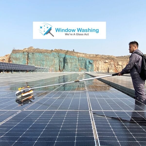 Solar cleaning equipment 7.5m Pole Kit – Dual Power Version Rotating Solar Brush Cleaner