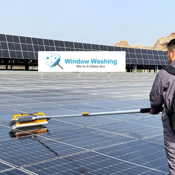 Solar cleaning equipment 7.5m Pole Kit – Dual Power Version Rotating Solar Brush Cleaner