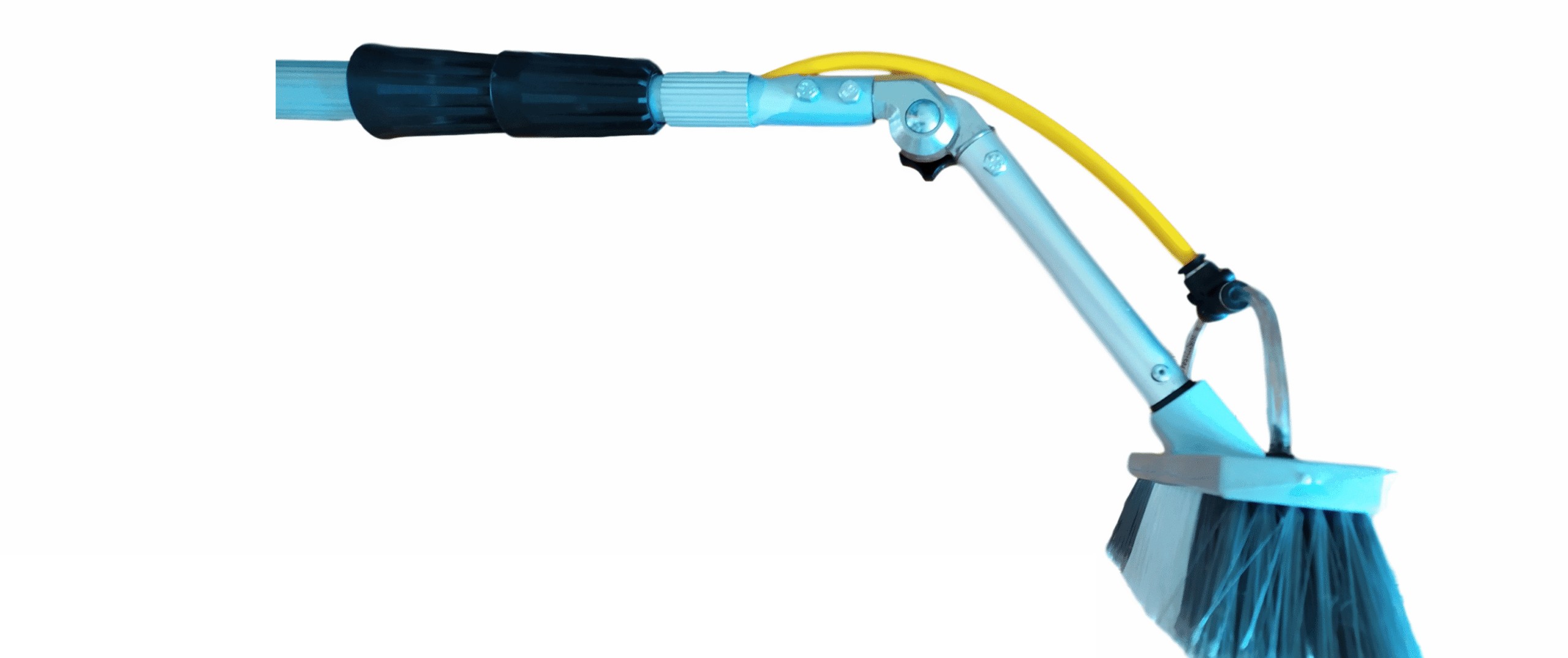 6 metre aluminium water-fed pole with brush head
